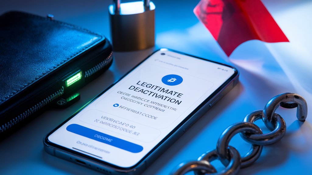 avoid scam deactivation notices